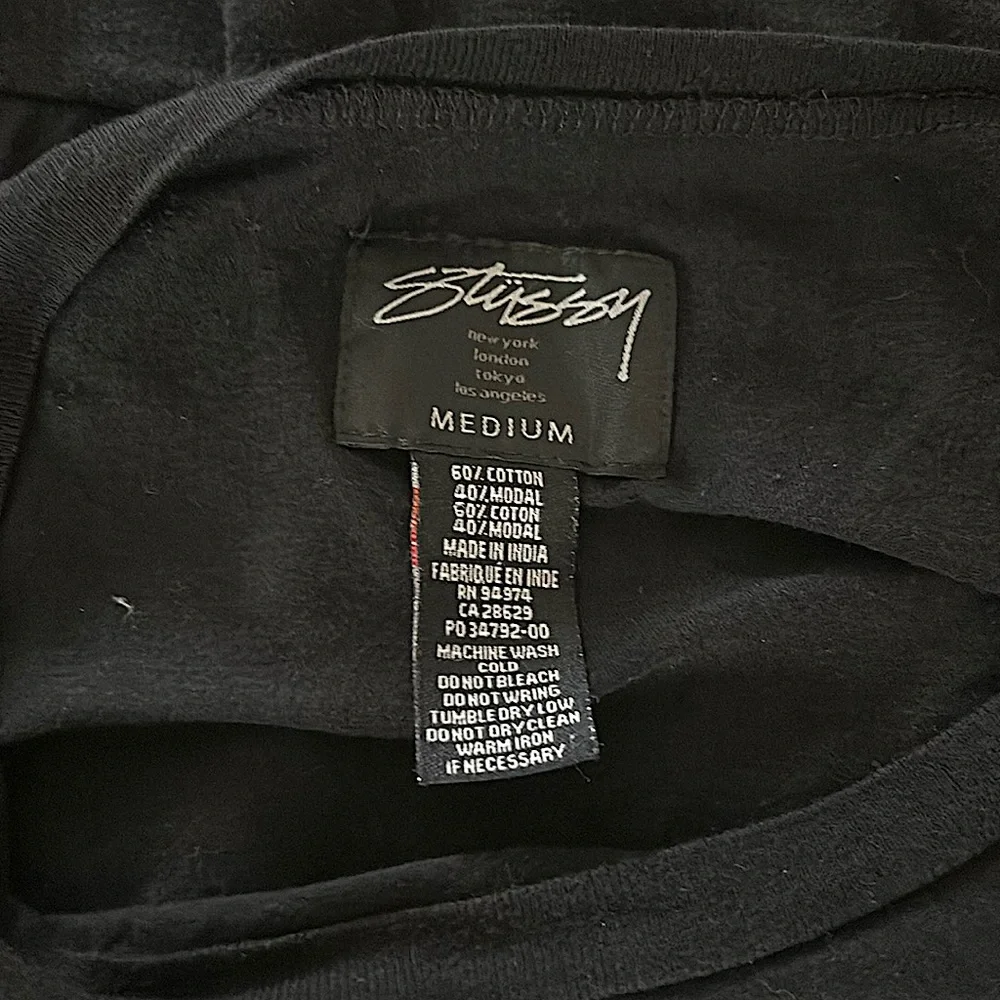Stussy Vintage Black Long Sleeve Sweatshirt Top **Size M**🖤🖤 - Picture 4 of 7